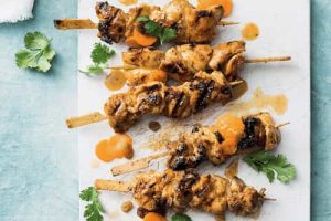 Apricot and Chicken Skewers